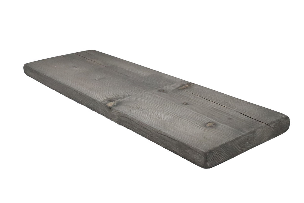 Driftwood Grey Flat Edge Rustic Shelf